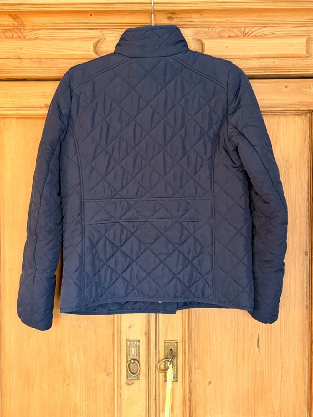 J. Crew Navy QuiltedJacket with Gold Snaps - Picture 2 of 5